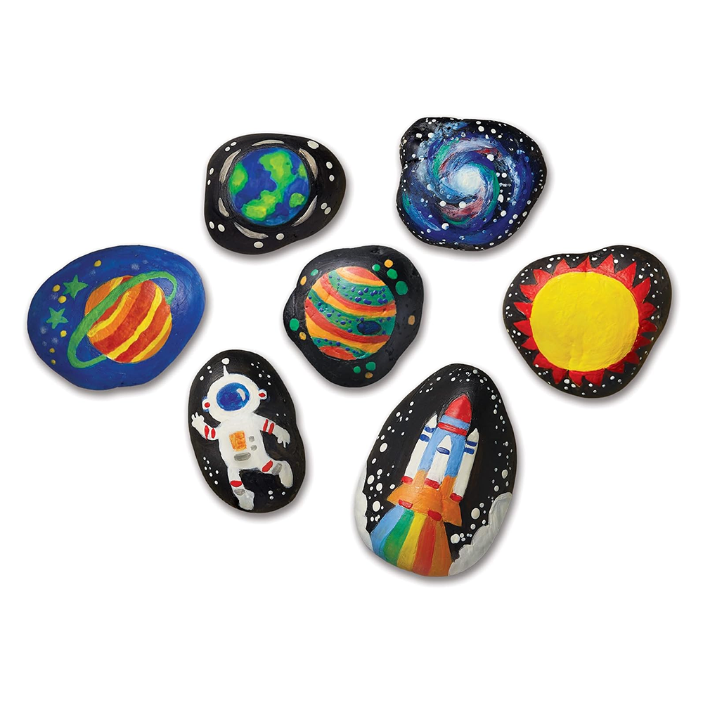 KidzMaker - Glow-in-the-Dark Space Rock Painting