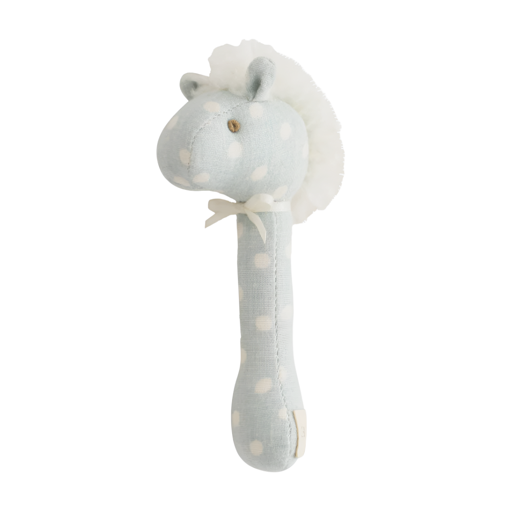 Horse Stick Rattle - Duck Egg Blue