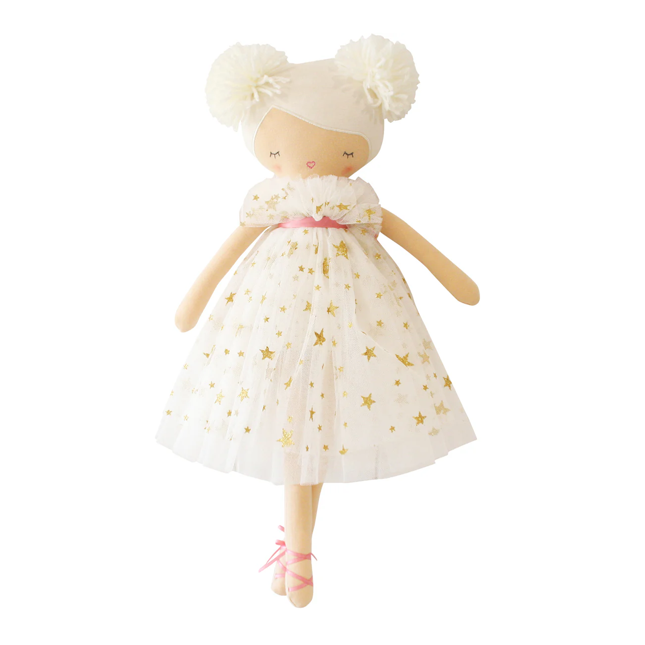 Luna Pom Pom Doll - Ivory Gold Star