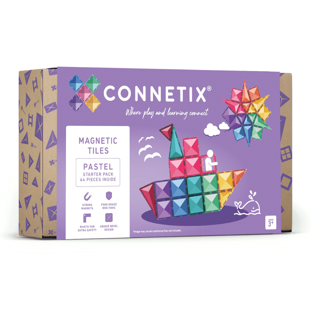 Connetix Pastel Starter Pack (64 pc)