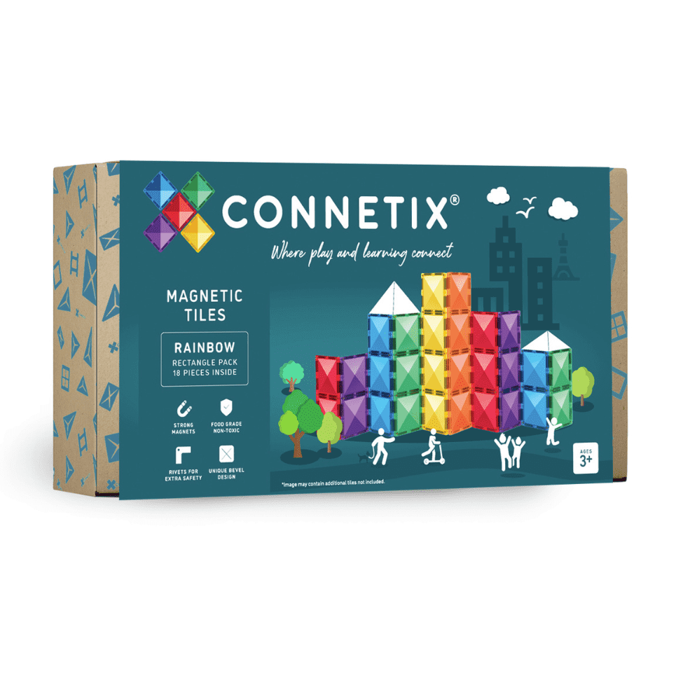 Connetix Rainbow Rectangle Pack (18 pc)