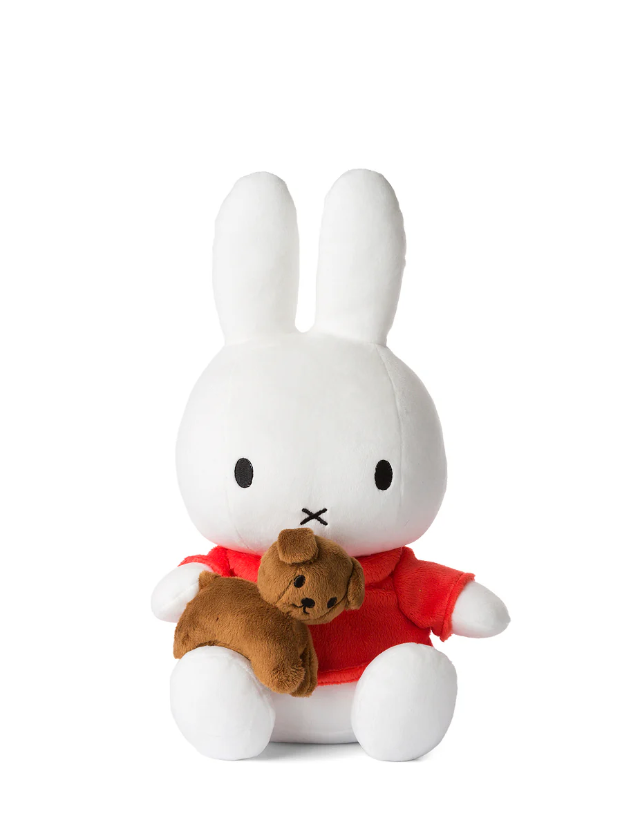 Miffy Sitting with Snuffy Plush - 33cm