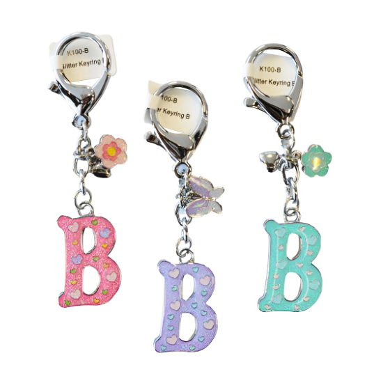 Glitter Letter Keyring