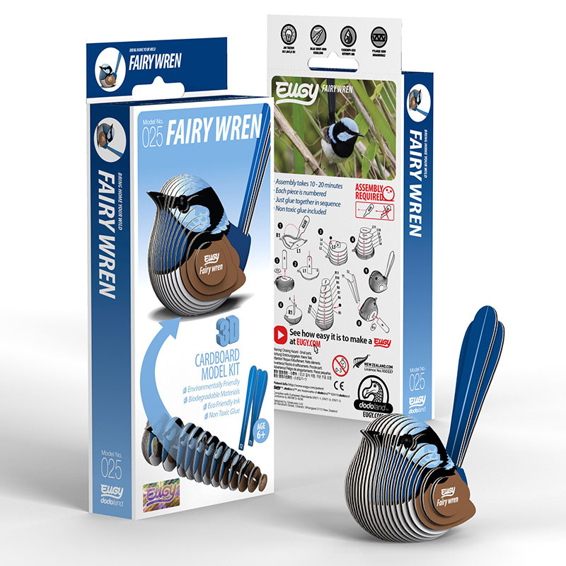 3D Cardboard Model Kit - Fairy Wren