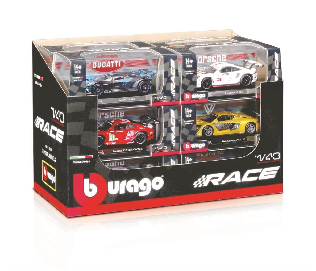 1:43 Scale Race Car Assortment In Box