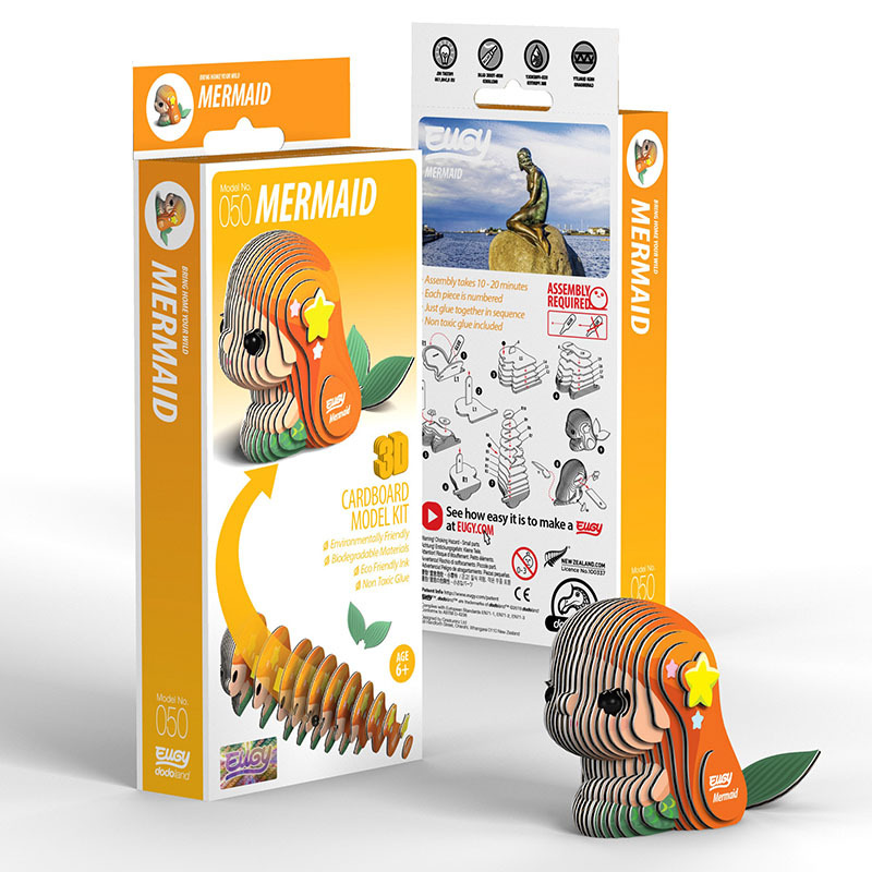 3D Cardboard Model Kit - Mermaid