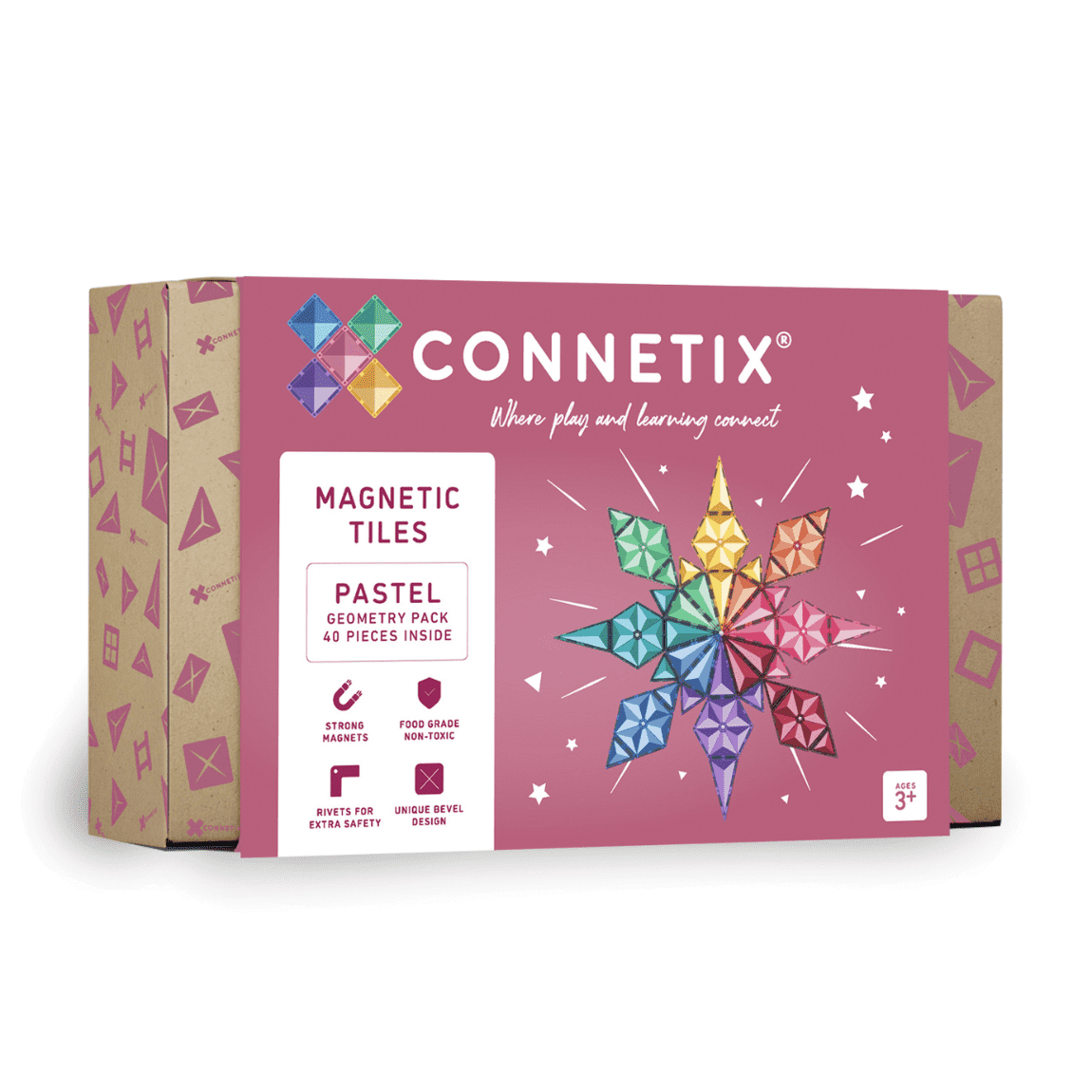 Connetix Pastel Geometry Pack (40 pc)