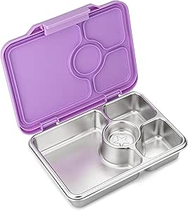 Stainless Steel Bento Lunchbox - Lavender - 4 Compartments