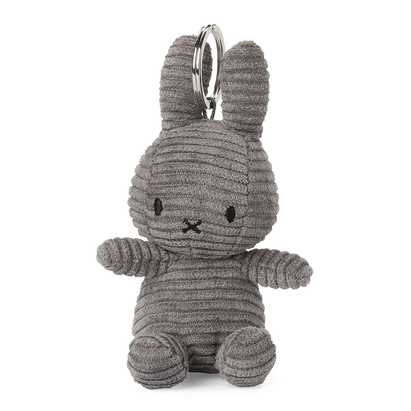 Miffy Keychain Corduroy Grey