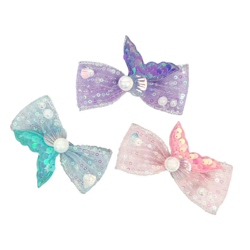 Mermaid Tail Bow Hair Clip