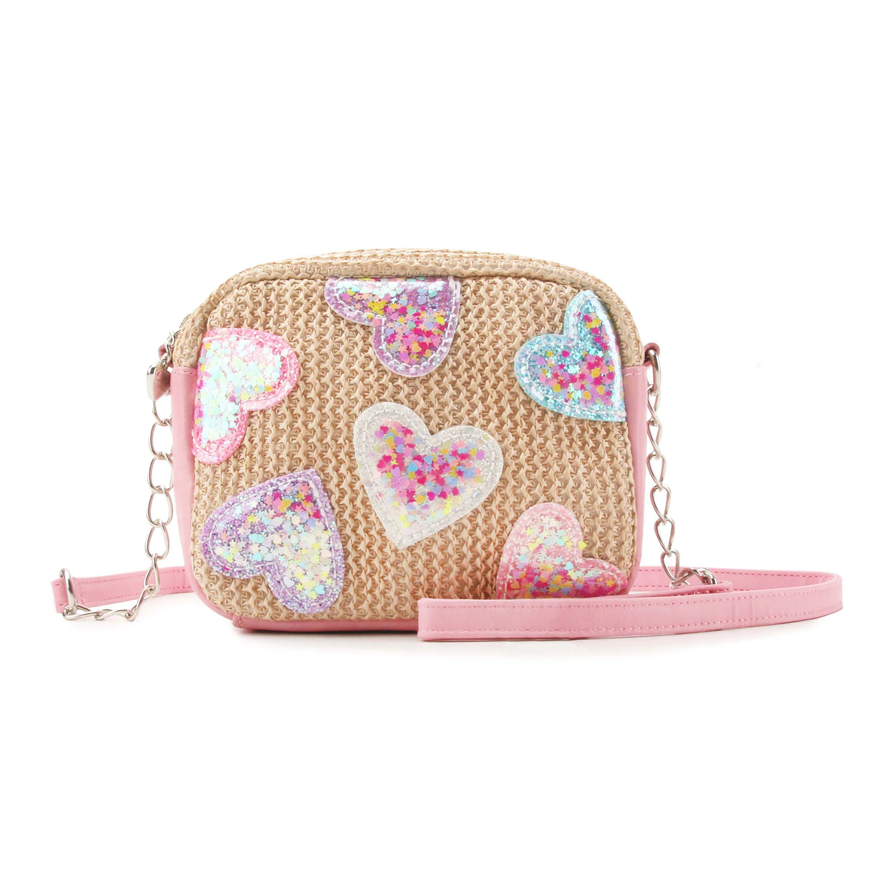 Heart Straw Cross-Body Bag