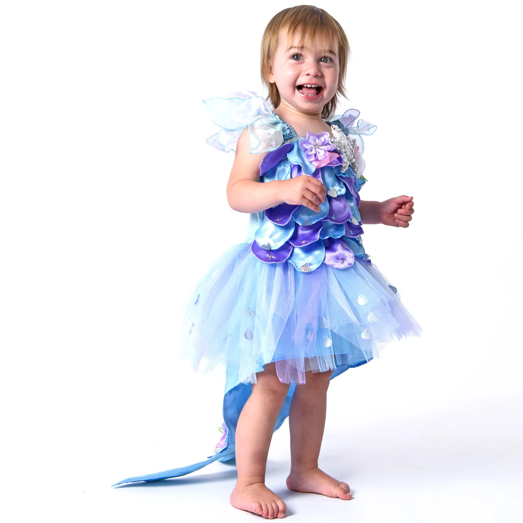 Toddler Mermaid Dress - Blue