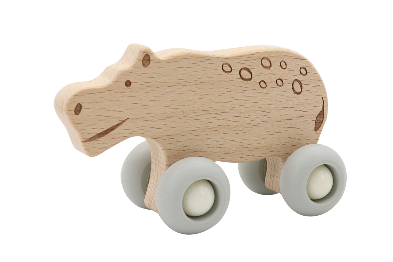 Wooden Jungle Animal Car