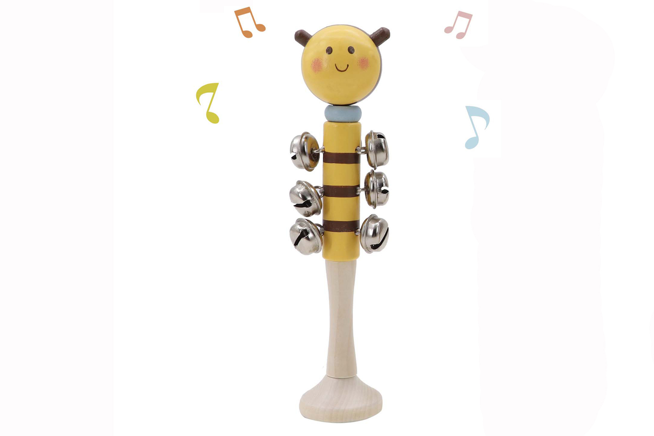 Wooden Bee Bell Stick