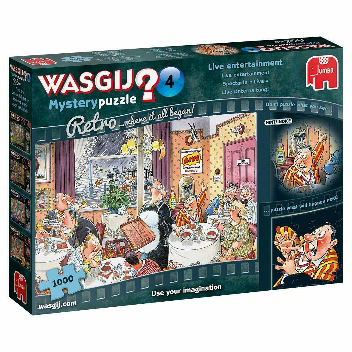 Wasgij 1000 pc Puzzle - Retro Mystery 4 - Live entertainment