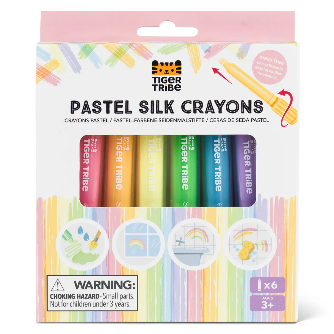 6 pk Pastel Silk Crayons