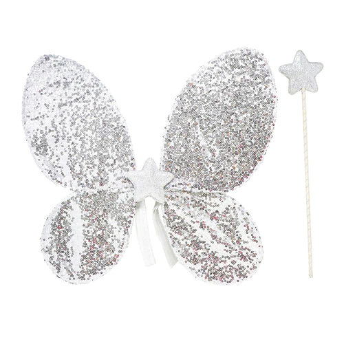 Sequin Wings & Glitter Star Wand Set