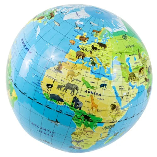 Inflatable World Globe - Animal Planet