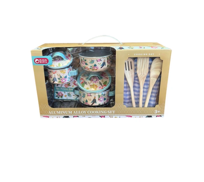 Floral Print Metal Cooking Set