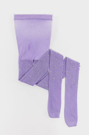 Lilac Rhinestone Tights