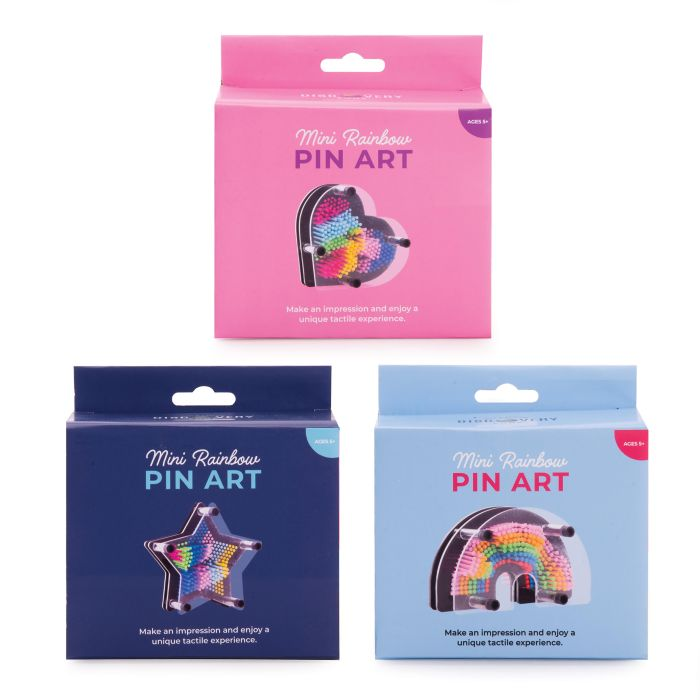 Mini Rainbow Pin Art Asst