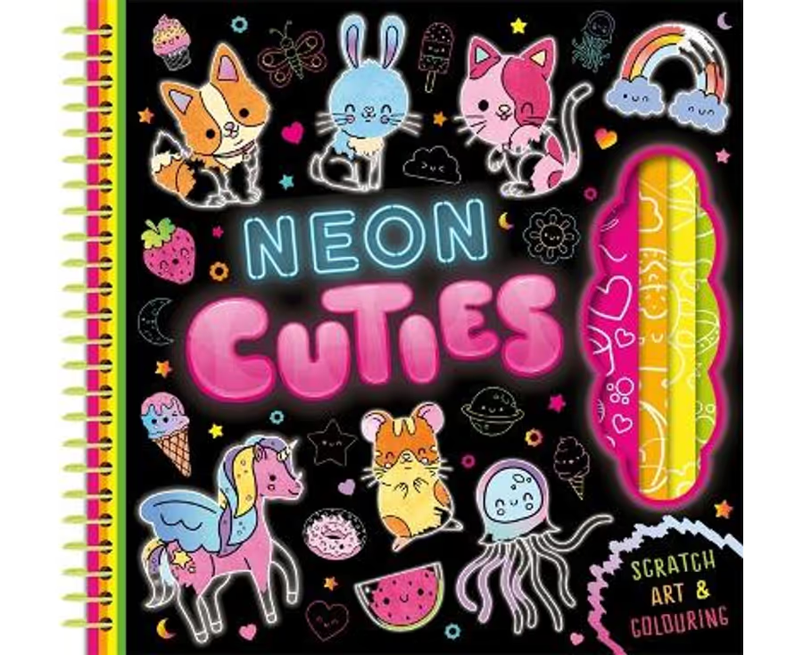 Neon Cuties Scratch Book