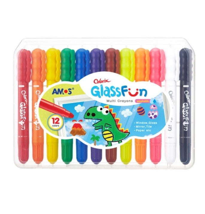 Colorix Glass Fun Multi Crayons 12 pk