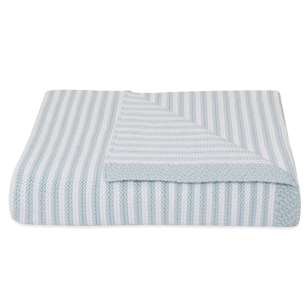 Knitted Striped Baby Blanket