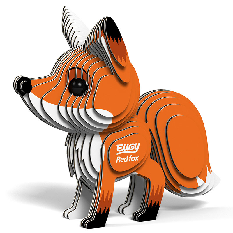 3D Cardboard Model Kit - Red Fox