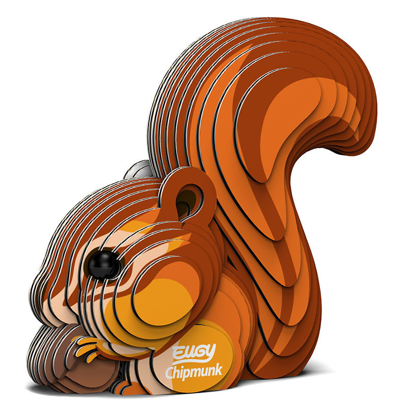 3D Cardboard Model Kit - Chipmunk