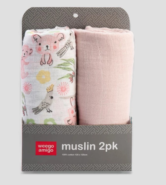 Muslin Wraps 2pk