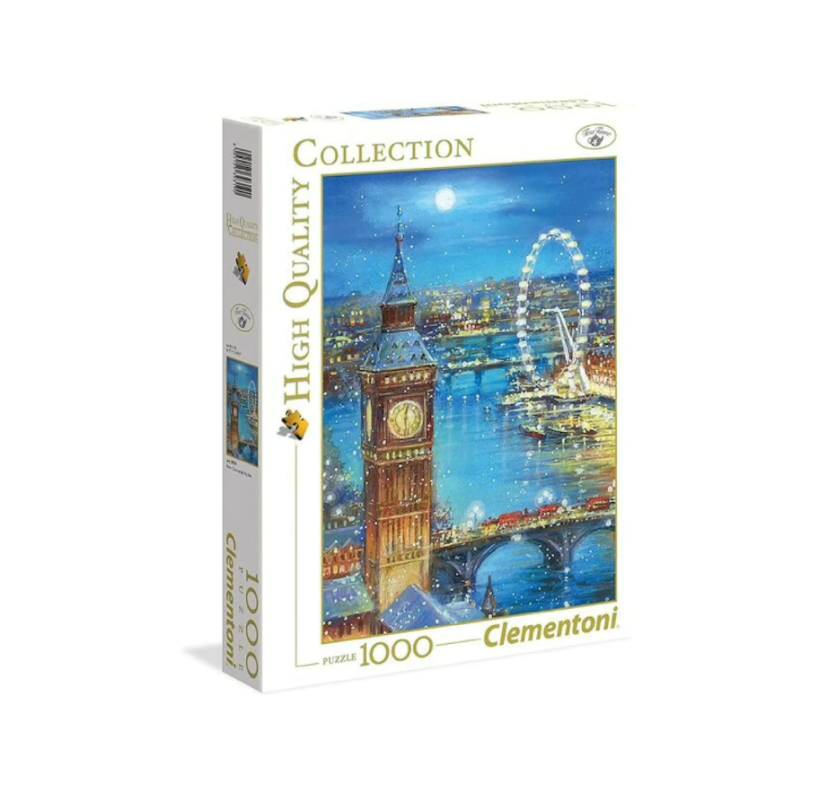 1000 pc Puzzle - Snow Flakes on the Big Ben